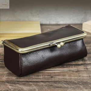 Kính AWNGD, Lót Mềm Túi Kính Mắt Da Thật Chính Hãng, Di Động Handmade Du Lịch Bền Kính Bảo Vệ Kính Cho Kính Mát