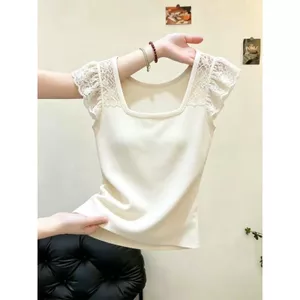 Áo thun ngắn tay ngắn tay giảm tuổi phong cách Hàn Quốc, 2 chiếc