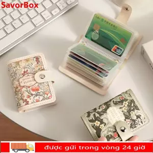 Ví Nữ SAVORBOX, Túi Đựng Thẻ 20 / 30 Túi Đựng Tiền Dung Tích Lớn, Di Động Nhẹ Da PU Chống Thấm Nước Ví Đựng Tiền Xu Nữ