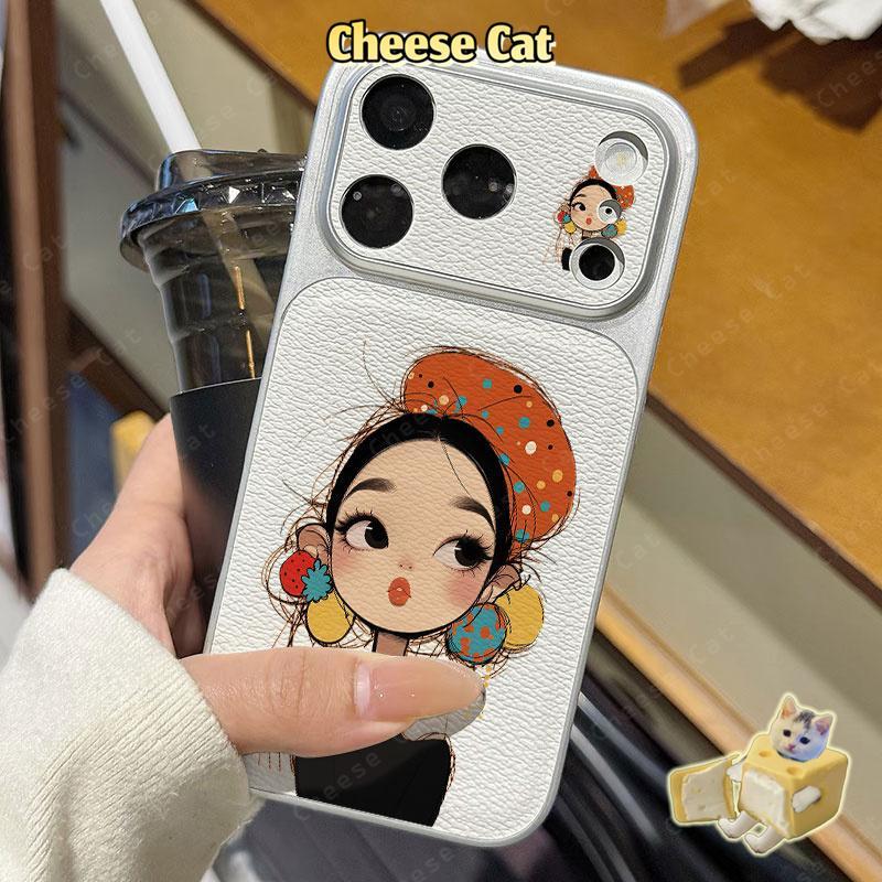 Ốp điện thoại bảo vệ bằng da thời trang dành cho iPhone 11 12 13 14 15 Plus 16 17 Pro Max XR Xs Max