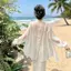 Áo sơ mi chống nắng phong cách quốc gia đi biển mùa hè mỏng mới phong cách Trung Quốc Áo len Cardigan dài tay dáng rộng voan
