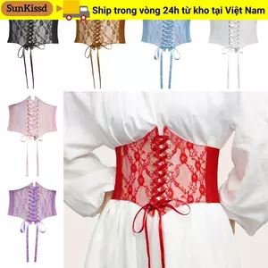 SUNKISSD Ren Corset Thắt Lưng, Thêu Hoa Da PU Lụa Co Giãn Cummerbunds, Thời Trang Co Giãn DIY Trang Trí Giảm Béo Thắt Lưng Cơ Thể Cho Váy Đầm Quần Áo Hàng Đầu