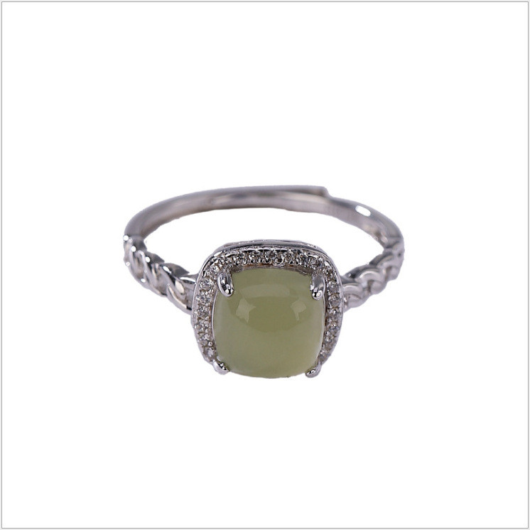 Nhẫn vuông sapphire bạc S925