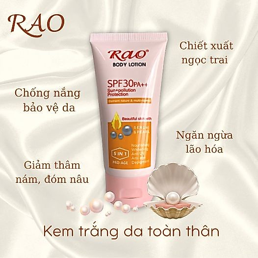 Dưỡng thể trắng da BODY LOTION SPF 30/PA++ RAO 150ml