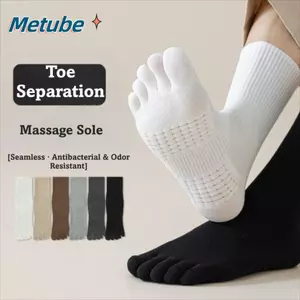 METUBE 1 Đôi Tất Năm Ngón, Tất Nhám Độ Ẩm Giữa Phi Hành Đoàn, Tất Thể Thao Thoáng Khí Giữ Nhiệt Màu Trơn Trượt Cho Nam Nữ