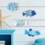 Tranh Treo Tường Gỗ Hình Đàn Cá Decor Biển Trang Trí Phòng Tắm Phòng Khách Phòng Ngủ