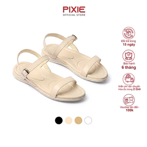 Giày Sandal Đế Xuồng 3cm Quai Ngang Pixie H230