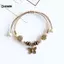 KUZHEN Cá Tính Có Thể Điều Chỉnh Gốm Đính Hạt Vòng Tay Vintage Phong Cách Dân Tộc Bướm Mặt Dây Chuyền Vòng Tay Bohemian Trang Sức Quà Tặng HOT