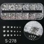 12 Ngăn Bạc Flatback Kim Cương Giả Kích Thước Hỗn Hợp Acrylic Móng Tay Nghệ Thuật Trang Trí Cho DIY Và Salon Sử Dụng