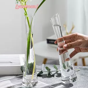 Bình hoa thủy tinh trong suốt Bình nhỏ Thủy canh Cây hoa Terrarium Bàn phòng sang trọng Trang trí nội thất Trang trí đám cưới