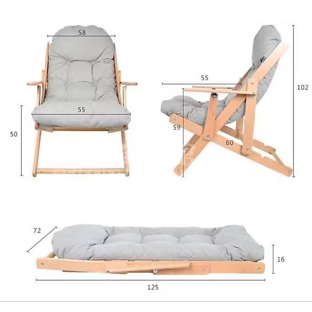 ga bọc đệm ghế thư giãn gỗ sồi pello