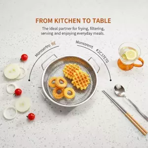 Giỏ Chiên Inox AA 1 Miếng Lưới Tròn Khay Lọc Nướng Bếp Và Thực Phẩm Thoát Nước VN