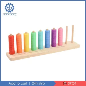 Đồ chơi xếp chồng phân loại màu bằng gỗ Sáng tạo Nhận dạng màu sắc trí tuệ
