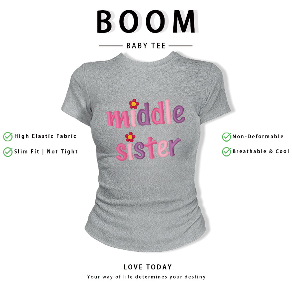 BOOM Áo Baby Tee Nữ Cotton Ôm Body-Áo Thun Ngắn Tay Y2K In Hình PhongCách Mùa Hè, Cổ Tròn Hàng Đầucách hàn quốc phong589