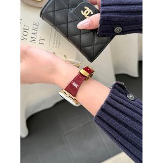 Dây đeo da thật bằng đồng kim cương Thích hợp cho đồng hồ thông minh S11 10 9 8 ULTRA 7 6 5 4 SE 3 2 1 Kích thước 38mm40mm41mm42mm44mm45mm46mm49mm