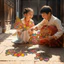 Quạt Lễ Hội Trung Thu QEARY, Quạt Ánh Sáng Và Bóng Thủ Công Khai Sáng Màu Sắc, Bộ Chất Liệu DIY Trang Trí Quạt Cầm Tay Thân Thiện Với Môi Trường Mẫu Giáo