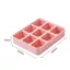 Khay đá viên silicon YB2 có nắp 9 khoang Khuôn đá hình chữ nhật có thể tái sử dụng Hộp đựng tủ đông cấp thực phẩm