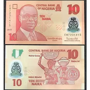 10 Naira Nigeria 2018 Sưu tầm Hiếm