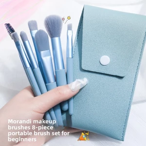 Bộ cọ trang điểm Morandi Bột rời siêu mềm Kem che khuyết điểm có độ bóng cao Bàn chải phấn mắt Bộ cọ di động Dụng cụ trang điểm