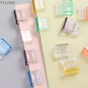 YUJINI 20 Chiếc Kẹp Đẩy Văn Phòng Phẩm Đồ Dùng Học Tập Tin Kẹp Trong Suốt Đa Năng Sáng Tạo Giấy Kiểm Tra Tập Tin Thư Mục