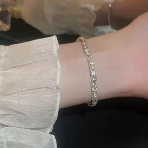 PNPIA- Thời Trang Quyến Rũ Zircon Vòng Tay Tennis Dây Xích Đàn Hồi Vòng Tay Pha Lê Có Thể Điều Chỉnh Dây Xích Vòng Tay Nữ Trang Sức