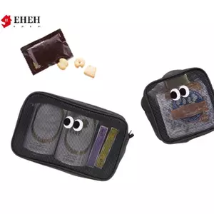 Túi đựng mỹ phẩm lưới màu kẹo mới Hộp đựng trang điểm mắt to dễ thương Hộp đựng trang điểm Kawaii Hộp đựng đồ vệ sinh di động VN