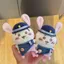 HK1 Chiikawa Usagi Plushie Hoạt Hình Dễ Thương Cảnh Sát Thỏ Sang Trọng Móc Khóa Túi Charm KH1