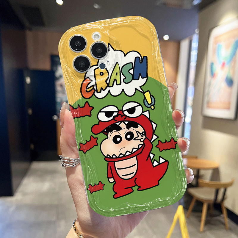 Ốp lưng tương thích cho iPhone 17 Air 16 15 14 13 12 11 Pro X XR XS Max SE 2020 6 7 8 Plus Kem gợn sóng viền cong Họa tiết thiết kế sáng tạo NYKB109