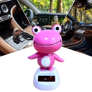 Mới Hồng Chạy Bằng Năng Lượng Mặt Trời Bobble Đầu Ếch Năng Lượng Mặt Trời Dễ Thương Nhảy Múa Đầu Ếch Lắc Đồ Chơi Bảng Điều Khiển Ô Tô Trang Trí saixit2vn