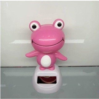 Mới Hồng Chạy Bằng Năng Lượng Mặt Trời Bobble Đầu Ếch Năng Lượng Mặt Trời Dễ Thương Nhảy Múa Đầu Ếch Lắc Đồ Chơi Bảng Điều Khiển Ô Tô Trang Trí saixit2vn