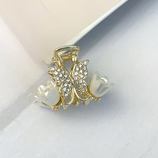 Kẹp tóc nhỏ bướm ngọt ngào với kim cương giả - Phong cách thanh lịch và thời thượng