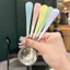 Muỗng tròn thép không gỉ cán dẹp nhiều màu loang 16.5cm