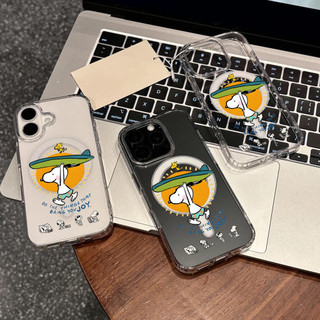 Ốp lưng bảo vệ trong suốt họa tiết Snoopy cho iPhone 11 12 Pro 13 Pro Max 15 Pro Max 14 16 Pro 16 Plus 17 Air 17 Pro 17 Pro Max