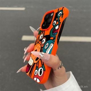 Hoạt Hình Quái Vật Hoạt Hình Độc Đáo Sáng Tạo Phong Cách Hoạt Hình Nửa Gói Vỏ Mềm Thích Hợp Cho iPhone 16promax 14pro 13 12pro 15plus 11 14 16 15pro 12 13promax 11promax Vỏ Điện Thoại Chống Sốc