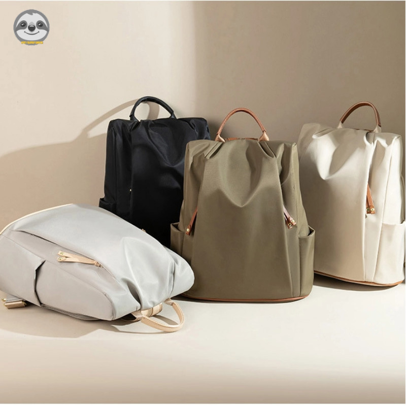 Phong cách Nhật Bản Phong cách Muji / Ba lô du lịch thông thường bằng vải Oxford / Ba lô nữ màu trơn nhạt / Túi đi học phù hợp với sức chứa lớn / Túi đi học sổ tay làm việc