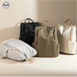 Phong cách Nhật Bản Phong cách Muji / Ba lô du lịch thông thường bằng vải Oxford / Ba lô nữ màu trơn nhạt / Túi đi học phù hợp với sức chứa lớn / Túi đi học sổ tay làm việc