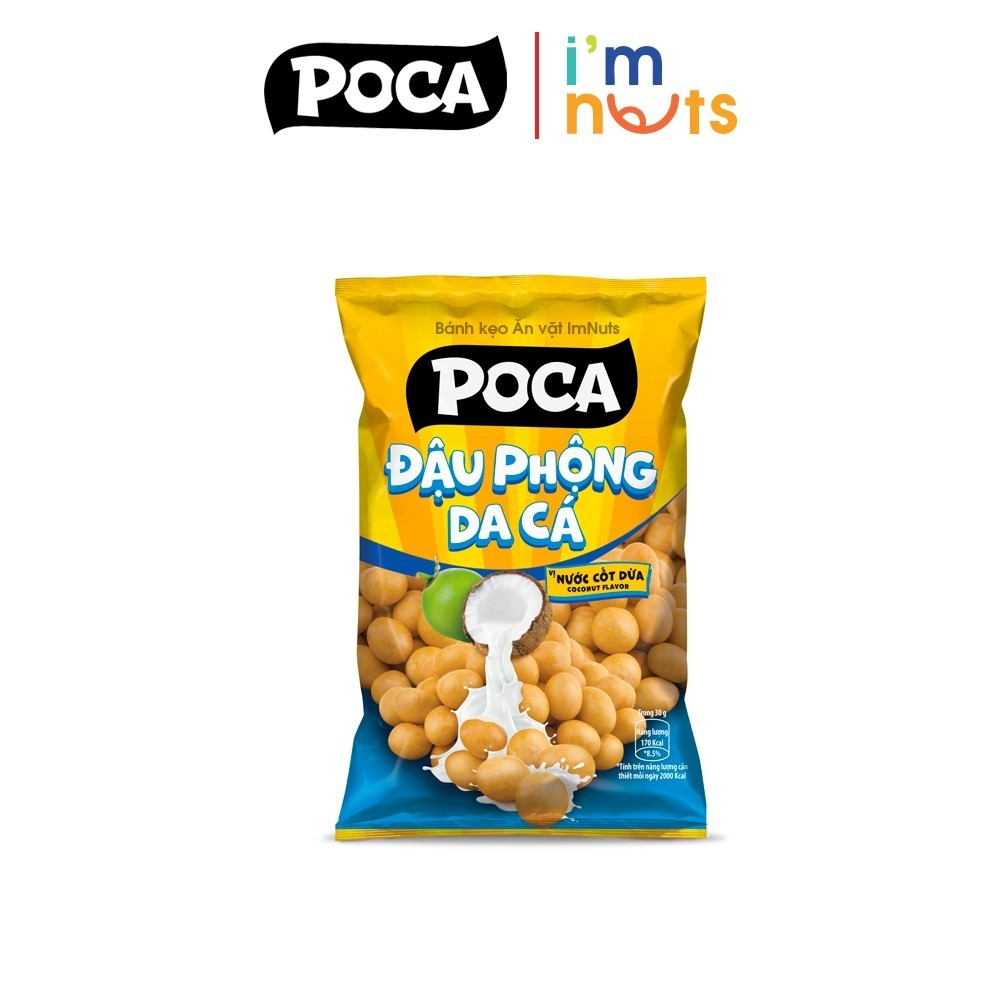 Combo 5 gói Snack đậu phộng da cá Poca đủ vị gói nhỏ 2x gram Date xa Đảm bảo chất lượng