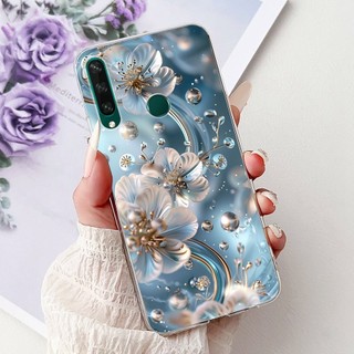 Dành Cho Huawei Y6P Ốp Lưng MED-LX9N ART-L29 Vỏ Silicon Mềm Hình Bướm Đá Cẩm Thạch Sang Trọng Cho Huawei Enjoy 20E MLD-AL10 Ốp Lưng