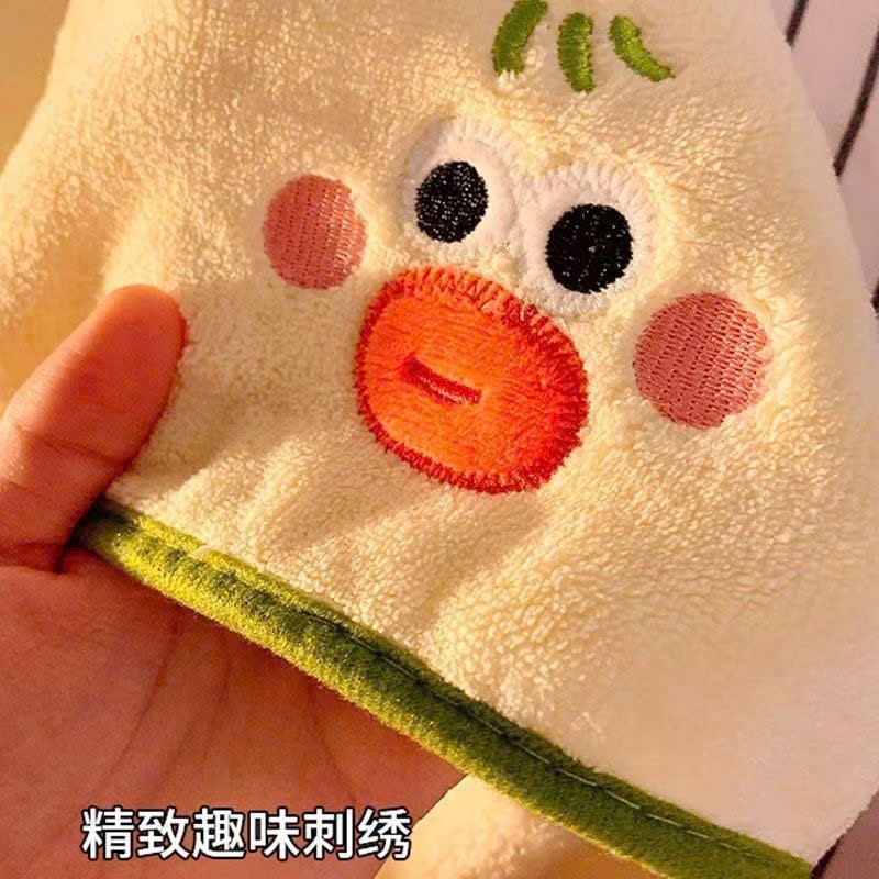 Mũ khô tóc dễ thương thấm nước nhanh khô không rụng lông. Khăn tóc dài gội đầu mũ tắm nhung san hô dành cho nữ