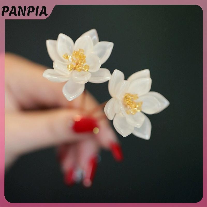 PANPIA- - Cặp Kẹp Tóc Vintage Hoa Sen Tráng Miệng Tiara, Phụ Kiện Tóc Retro