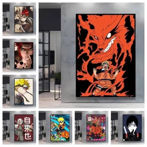 Tranh trang trí cáo chín cánh Uzumaki Naruto mát mẻ, in vải canvas thích hợp để trang trí nhà cửa