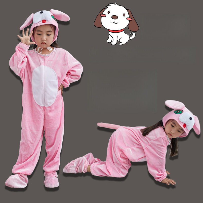 💕Chỗ💕 Quần Áo Trẻ Em Động Vật Múa Trang Phục Quần Áo Cho Bé Gái 3 Đến 12 Tuổi Chó Nhỏ Trang Phục Mới Lạ Halloween Giáng Sinh