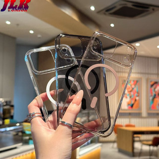 [JLK] Ốp từ tính trong suốt pha lê siêu mỏng cho iPhone 17PROMAX 17Air 17 Pro Max 16 15 14 Plus 13 12 11 Pro Max Vỏ giáp chống sốc PC cứng trong suốt