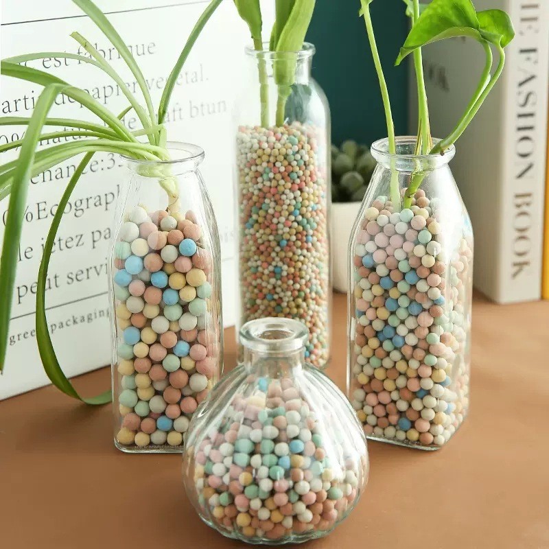 Hạt Đất Dinh Dưỡng Hạt Gốm Nhiều Màu Sắc Đệm Hoa Đáy Đá Nằm Chậu Cây Thoáng Khí Thủy Canh Hạt Hoa mọng Nước Nutri