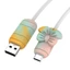 WU 2 Cặp Bảo Vệ Cáp Sạc Silicon Với Thiết Kế Nơ Thời Trang Phụ Kiện Điện Thoại Dây Bảo Vệ Cuối Dây Cho Dây
