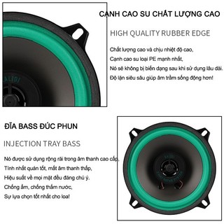 AIMVUKES  2 Chiếc 6.5 Inch 200W HiFi Đồng Trục Loa Cửa Xe Tự Động Âm Nhạc Âm Thanh Stereo Toàn Dải Tần Số Loa dành Cho