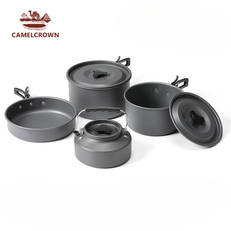 Bộ đồ bếp cắm trại CAMEL CROWN bằng hợp kim nhôm nhỏ gọn nấu nướng ngoài trời