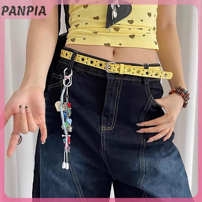 PANPIA-Thắt lưng nữ màu vàng chanh xu hướng dopamine, phù hợp phong cách subculture Y2K