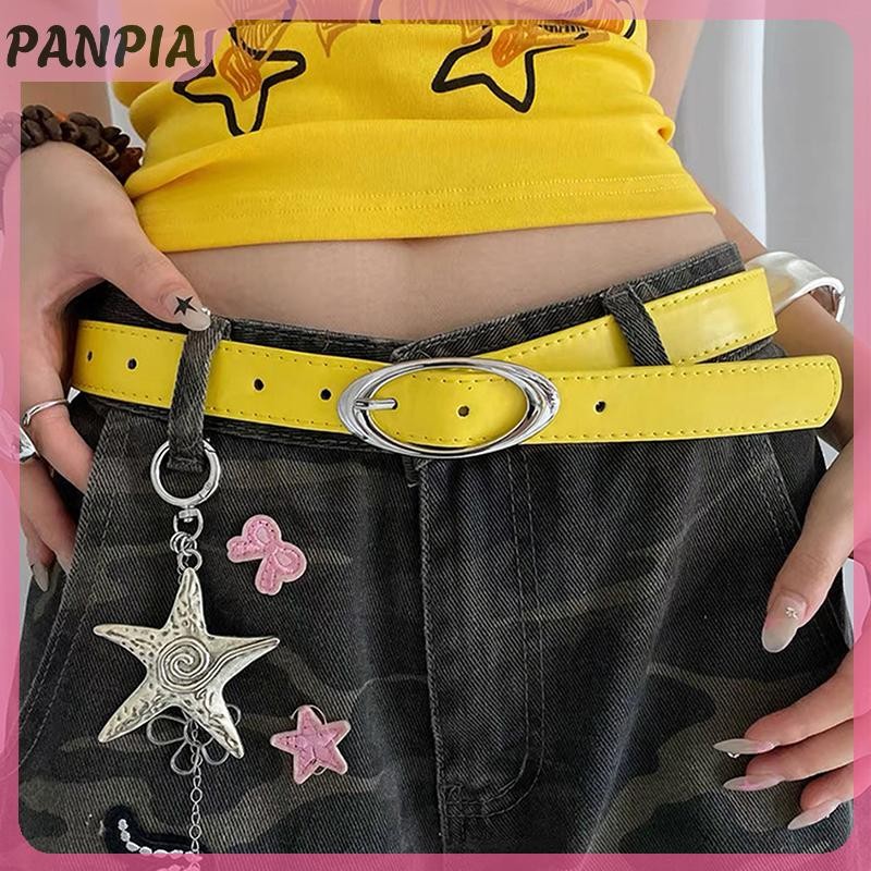 PANPIA-Thắt lưng nữ màu vàng chanh xu hướng dopamine, phù hợp phong cách subculture Y2K
