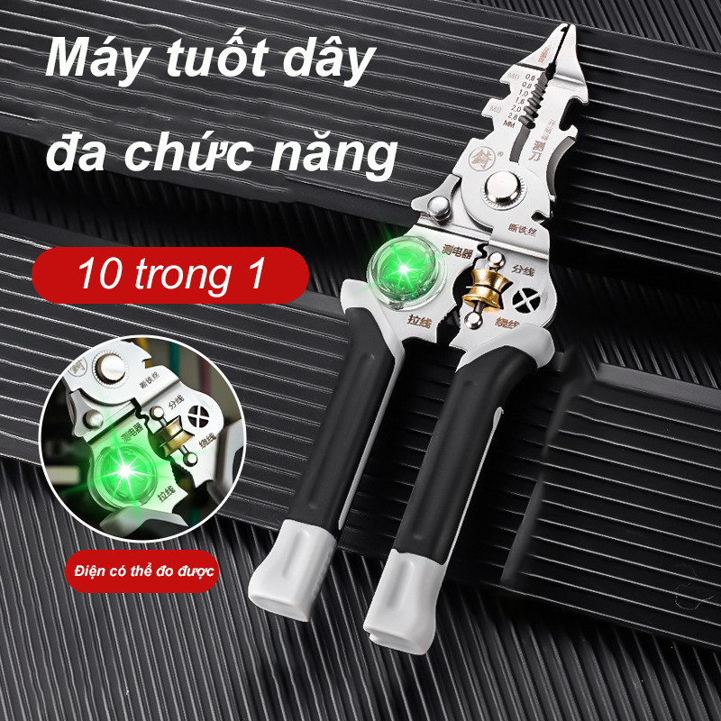 Kìm thử Điện, Kìm tuốt dây điện đa năng,10 Trong 1 Dây Tước Kìm ,Điện Cáp Vũ Nữ Thoát Y,CÓ THỂ THỬ ĐIỆN